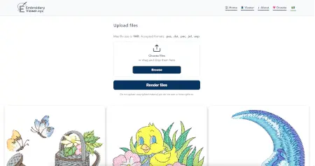 Embroidery viewer screenshot.